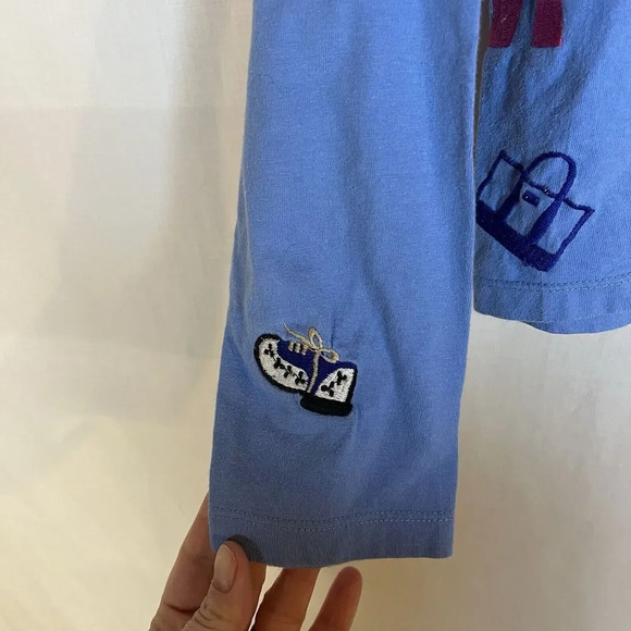 Michael Simon Lite Cardigan W L Blue Button Front Embroidered Clothes Shoes - Picture 3 of 8